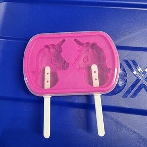 Jolie Pink Unicorn Twin Popsicle Mold